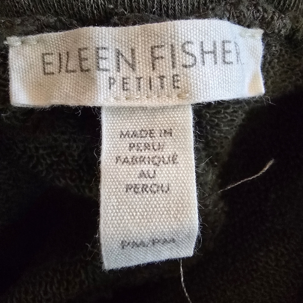 Eileen Fisher Olive Green Sweatpant Drawstring Waist StraightLeg Stretchy SizePM - Picture 9 of 11